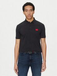 HUGO Polo Dereso232 50490770 Czarny Slim Fit. Czarne koszulki polo Hugo, l, bez wzorów, z bawełny, bez kołnierzyka, bez ramiączek. Za 219.99 zł.