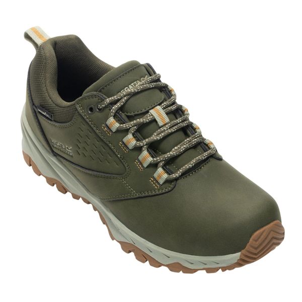 Męskie Wodoodporne Buty Do Chodzenia O Niskim Kroju Amble. Brązowe buty turystyczne Regatta, bez wzorów, z materiału, bez zapięcia, trekkingowe. Za 264.99 zł.