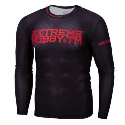Koszulka sportowa męska Rashguard do MMA EXTREME HOBBY BLACK ARMOUR. Czarne bielizna termoaktywna EXTREME HOBBY, m, bez wzorów, z bawełny, bez ramiączek, na fitness i siłownię. Za 209.00 zł.