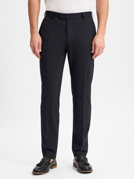 Finshley & Harding spodnie garniturowe - Mitch Mężczyźni Modern Fit niebieski, 110. Niebieskie garnitury Finshley & Harding, do pracy, m, bez wzorów, z wełny. Za 449.95 zł.