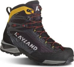 Buty trekkingowe Kayland Rocket GTX Czarny/Żółty. Szare buty turystyczne Kayland, bez wzorów, z gore-texu, bez zapięcia, trekkingowe, gore-tex. Za 1,209.80 zł.
