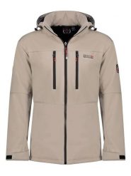 Geographical Norway Kurtka softshellowa "Timmex" w kolorze beżowym rozmiar: XL. Brązowe kurtki outdoor i hardshell Geographical Norway, xl, bez wzorów, bez kaptura. Za 173.99 zł.