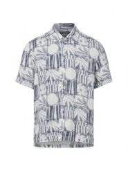 Marc O'Polo koszula lniana Mężczyźni Regular Fit len (100%) niebieski|wielokolorowy, XXL. Niebieskie koszule Marc O'Polo, m, bez wzorów, ze lnu, bez kołnierzyka, bez ramiączek. Za 429.95 zł.