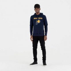 Bluza z kapturem Indiana Pacers NBA. Niebieskie bluzy z kapturem New Era, m, bez wzorów, z kapturem. W wyprzedaży za 185.50 zł.