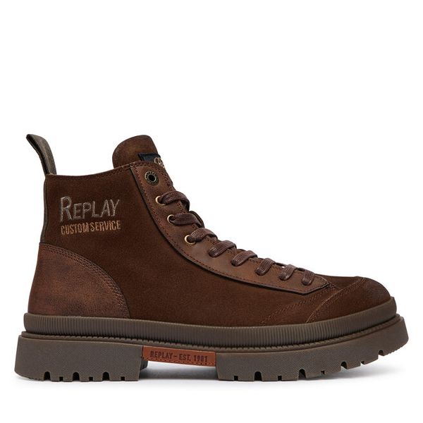 Trapery REPLAY. Brązowe trapery Replay, bez zapięcia. Za 594.99 zł.