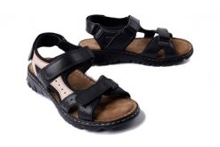 ARTIKER RELAKS 54A0004 czarny, sandały męskie. Czarne sandały Artiker Relaks, bez zapięcia. Za 167.93 zł.