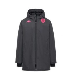 Długa kurtka puchowa Stade Français Migolo Pro 2 2026/27. Szare kurtki Kappa, l, bez wzorów, z materiału, bez kaptura. Za 649.50 zł.
