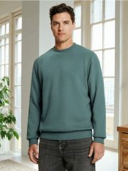 Bluza z długim rękawem - zielony. Zielone bluzy bez kaptura Sinsay, l, bez wzorów, bez kaptura. W wyprzedaży za 13.99 zł.