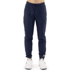 Spodnie dresowe z bawełna z zamek błyskawiczny na co dzień. Niebieskie spodnie materiałowe LEONE 1947 APPAREL, na co dzień, bez wzorów, z bawełny, sportowe. Za 178.93 zł.