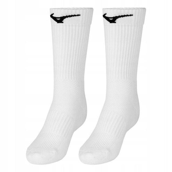 Skarpety do piłki ręcznej dla dorosłych Mizuno Indoor Handball. Białe skarpety Mizuno, bez wzorów. Za 34.99 zł.