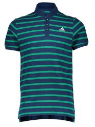 Adidas Koszulka polo w kolorze granatowym rozmiar: S. Niebieskie koszulki polo Adidas, s, bez wzorów, bez kołnierzyka, bez ramiączek. Za 104.99 zł.