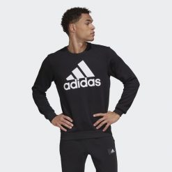 Bluza Essentials Big Logo Rozmiar M Czarny - GK9074. Białe bluzy bez kaptura Adidas, m, bez wzorów, z bawełny, bez kaptura. Za 194.99 zł.