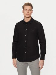 Tommy Hilfiger Koszula MW0MW38137 Czarny Slim Fit. Czarne koszule Tommy Hilfiger, l, bez wzorów, z bawełny, bez kołnierzyka, bez ramiączek. Za 279.99 zł.