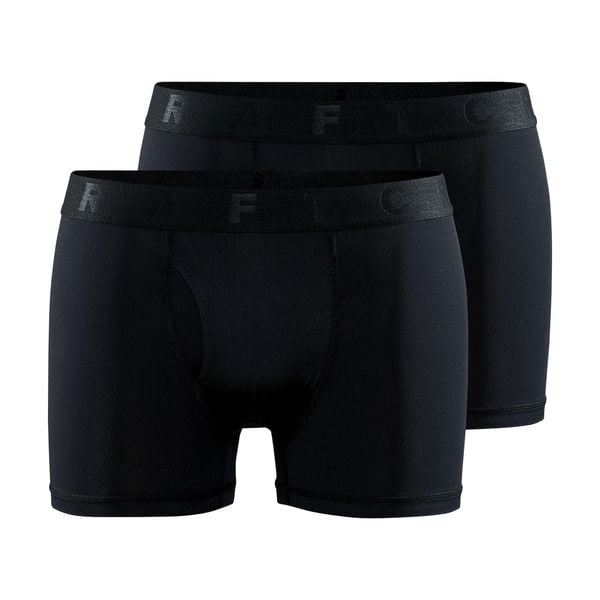 Active Boxer 3-Inch 2-pack M - oddychające bokserki – Black. Czarne bokserki Craft, l, bez wzorów, z elastanu. Za 336.95 zł.