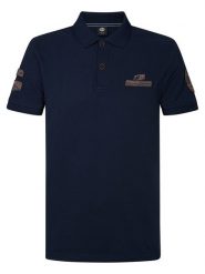 Petrol Koszulka polo w kolorze granatowym rozmiar: XL. Niebieskie koszulki polo Petrol, xl, bez wzorów, z bawełny, bez kołnierzyka, bez ramiączek. Za 101.70 zł.