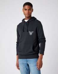 WRANGLER BIKER HOODIE MĘSKA BLUZA Z KAPTUREM FADED BLACK W6F4HAXV6 112141477. Czarne bluzy Wrangler, m, bez wzorów, z kapturem. Za 189.99 zł.