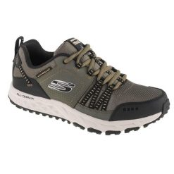 Buty trekkingowe Skechers Escape Plan. Zielone buty turystyczne Skechers, bez wzorów, bez zapięcia. Za 329.99 zł.