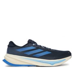 Buty do biegania adidas. Niebieskie buty do biegania Adidas, bez wzorów, bez zapięcia, do biegania. Za 449.99 zł.