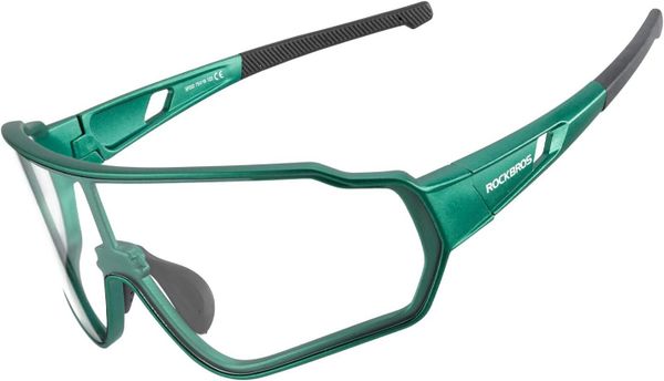 Okulary przeciwsłoneczne fotochromatyczne z ochroną UV ROCKBROS. Zielone okulary przeciwsłoneczne ROCKBROS, prostokątne. Za 159.60 zł.