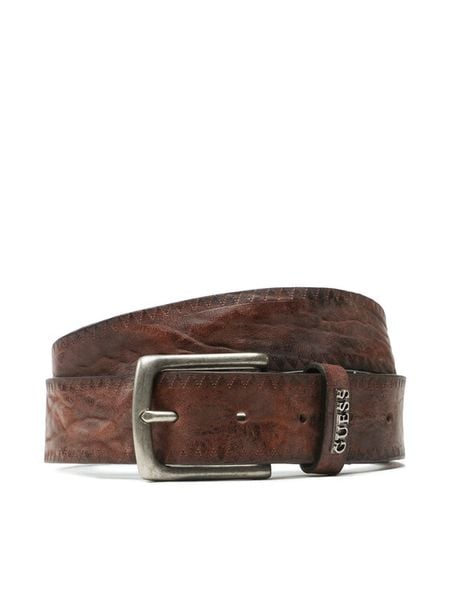 Guess Pasek Męski M3BZ27 L0TP0 Brązowy. Brązowe paski Guess, z aplikacjami, ze skóry. Za 159.99 zł.