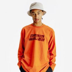 Koszulka długi rękaw męska Lifetech Graphic. Brązowe bluzy Decathlon, m, bez wzorów, z materiału, bez kaptura. Za 99.99 zł.