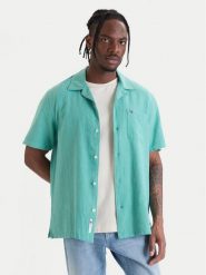 Tommy Jeans Koszula DM0DM23058 Zielony Regular Fit. Zielone koszule Tommy Jeans, m, bez wzorów, z bawełny, bez kołnierzyka, bez ramiączek. Za 329.99 zł.