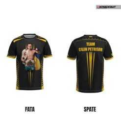 Knockout Koszulka Team Calin Petrisor. Czarne bielizna termoaktywna KNOCKOUT, m, bez wzorów, bez ramiączek, na fitness i siłownię. Za 86.27 zł.