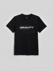 4F T-shirt slim z nadrukiem męski - czarny XL. Czarne t-shirty sportowe 4F, bez wzorów, z bawełny, bez ramiączek. Za 69.99 zł.