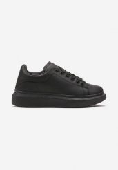 Czarne Płaskie Klasyczne Buty Sportowe Sneakersy ze Sznurowaniem Sanesta. Czarne buty sportowe casual Born2be, na lato, bez wzorów, z jeansu, bez zapięcia. W wyprzedaży za 35.99 zł.