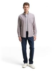 Tom Tailor Koszula - Regular fit - w kolorze beżowym rozmiar: S. Brązowe koszule Tom Tailor, s, bez wzorów, z bawełny, bez kołnierzyka, bez ramiączek. Za 65.69 zł.