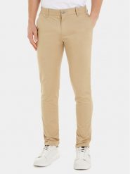 Calvin Klein Jeans Chinosy J30J317669 Beżowy Slim Fit. Brązowe eleganckie spodnie Calvin Klein Jeans, m, z bawełny. Za 149.99 zł.