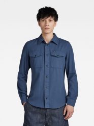 G-Star Koszula "Marine" - Slim fit - w kolorze granatowym rozmiar: S. Niebieskie koszule G-Star, s, bez wzorów, z bawełny, bez kołnierzyka, bez ramiączek. Za 141.52 zł.