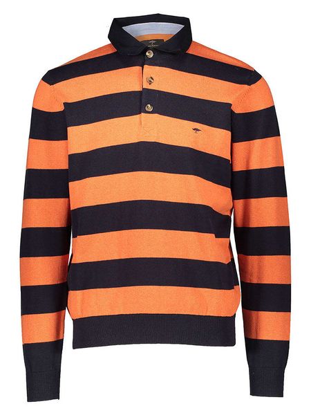 FYNCH-HATTON Sweter w kolorze pomarańczowo-czarnym rozmiar: M. Czarne swetry nierozpinane Fynch-Hatton, m, bez wzorów, z bawełny, bez kołnierzyka, bez ramiączek. Za 152.99 zł.