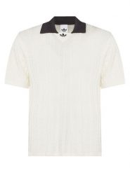 Adidas Polo KR9765 Biały Loose Fit. Białe koszulki polo Adidas, m, bez wzorów, z bawełny, bez kołnierzyka, bez ramiączek. Za 213.99 zł.