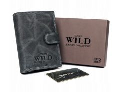 Portfel czarny Always Wild N4L-P-CHM-1010 BLACK. Czarne portfele Always Wild, bez wzorów, z nubiku. Za 50.00 zł.