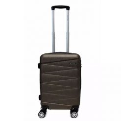 Walizka na kółkach Sapphire ST-2240 brązowa - mała S DUO. Brązowe walizki Sapphire, bez wzorów, z kauczuku, małe. W wyprzedaży za 84.80 zł.
