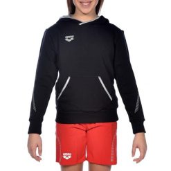 Bluza Arena Team Line Hoodie junior z kapturem. Czarne bluzy z kapturem Arena, m, bez wzorów, z bawełny, z kapturem. Za 71.98 zł.