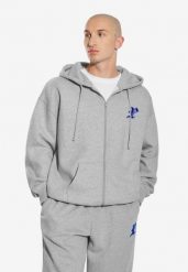 Bluza sportowa męska Prosto Gothic P z kapturem. Szare bluzy z kapturem Prosto., l, z aplikacjami, z bawełny, z kapturem. Za 169.99 zł.