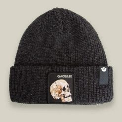 Czapka Beanie Goorin Bros The Cancelled Skull Czarna. Czarne czapki zimowe Goorin Bros, bez wzorów. Za 181.89 zł.