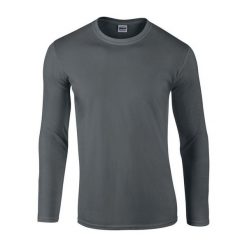 Koszulka Z Długim Rękawem Unisex Softstyle Dla Dorosłych. Brązowe bluzki z długim rękawem GILDAN, s, bez wzorów, bez kołnierzyka, bez ramiączek. Za 65.99 zł.