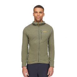 Bluza z kapturem męska Rab Men's Ascendor Light Hoody rozpinana. Zielone bluzy RAB, na zimę, m, bez wzorów, z kapturem. Za 336.99 zł.