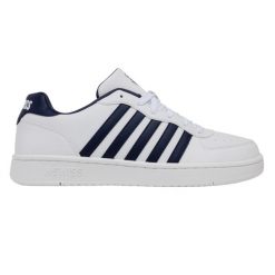 Sneakersy męskie K-swiss COURT KALI na co dzień białe (04777-124-M). Białe buty sportowe casual K-SWISS, na lato, bez wzorów, bez zapięcia. Za 179.00 zł.