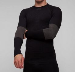 Koszulka termoaktywna męska X-Bionic X-Plorer Energizer 4.0 Black. Czarne bielizna termoaktywna X BIONIC, na zimę, m, bez wzorów, z dzianiny, bez ramiączek, trekkingowe. Za 440.00 zł.