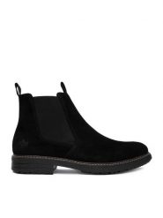 Rieker Botki CEO-33180-01 Czarny. Czarne botki sznurowane Rieker, bez wzorów, ze skóry, bez obcasa, bez zapięcia. Za 439.99 zł.