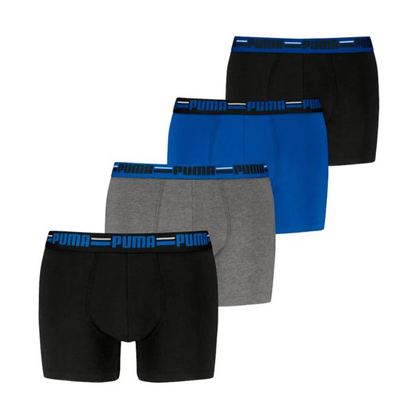 Bokserki męskie Puma BASIC BRAND ELASTIC 4-PACK 93819709. Bokserki Puma, l, bez wzorów, z bawełny. Za 149.19 zł.