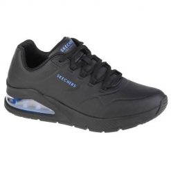 Buty do chodzenia męskie Skechers Uno 2. Czarne buty sportowe casual Skechers, bez wzorów, z gumy, bez zapięcia. Za 382.00 zł.