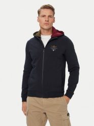 Aeronautica Militare Bluza 262FE2097UF00662 Granatowy Regular Fit. Niebieskie bluzy Aeronautica Militare, m, bez wzorów, z bawełny, bez kaptura. Za 714.99 zł.