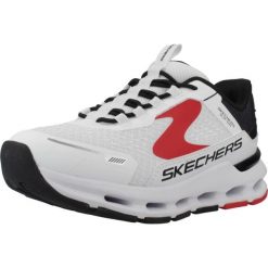 Buty SKECHERS GLIDE STEP PLUS VISTA LANE Biały. Białe buty trekkingowe Skechers, bez wzorów, z syntetyku, bez zapięcia. Za 280.99 zł.