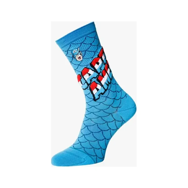 Stance Skarpety Captain America , niebieski, rozmiar L. Niebieskie skarpety Stance, bez wzorów, z dzianiny. W wyprzedaży za 49.99 zł.