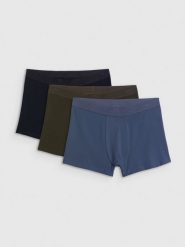 4F Bielizna bokserki (3-pack) męskie - multikolor M. Bokserki 4F, m, bez wzorów, z bawełny. Za 99.99 zł.